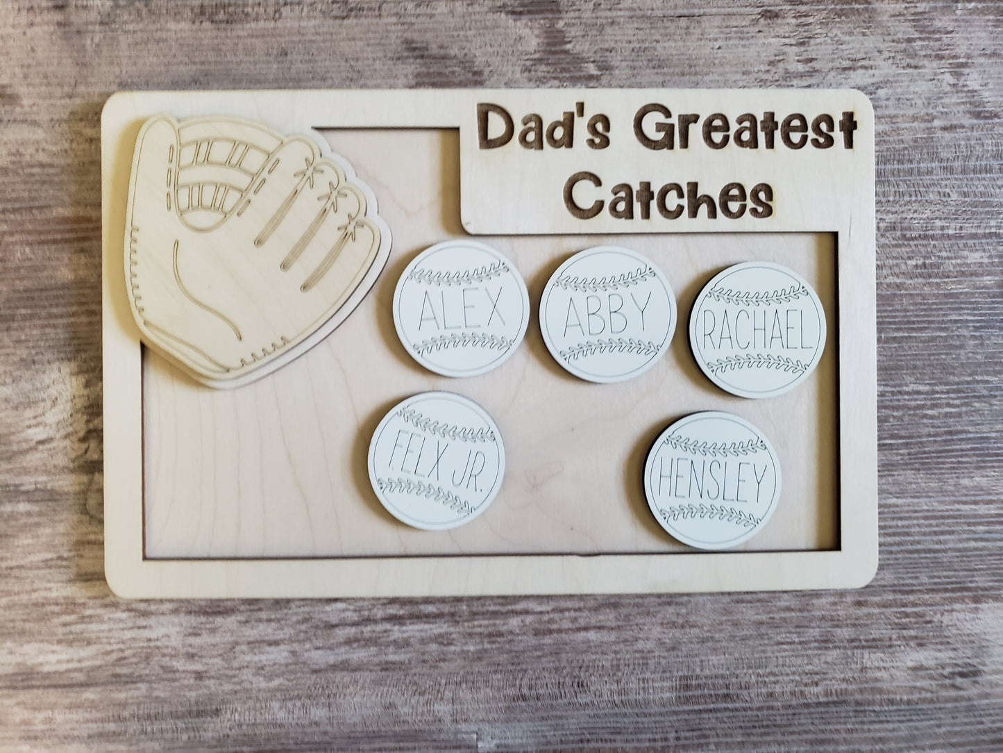 Baseball Softball Greatest Catches Father's Day Sign Personalized