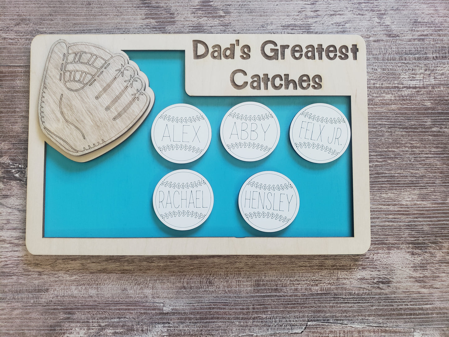 Baseball Softball Greatest Catches Father's Day Sign Personalized