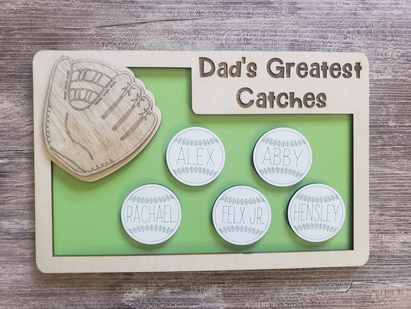 Baseball Softball Greatest Catches Father's Day Sign Personalized