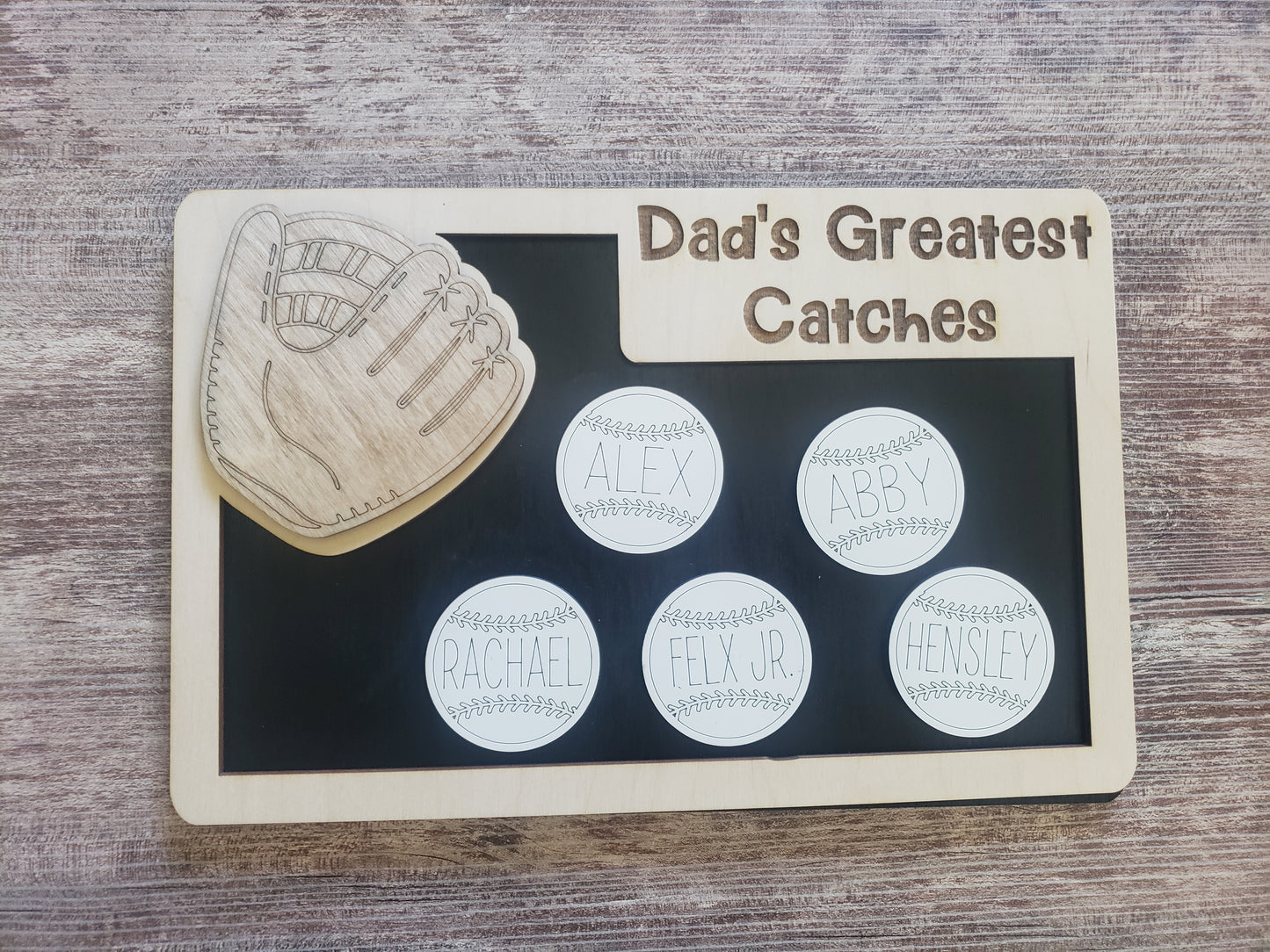 Baseball Softball Greatest Catches Father's Day Sign Personalized