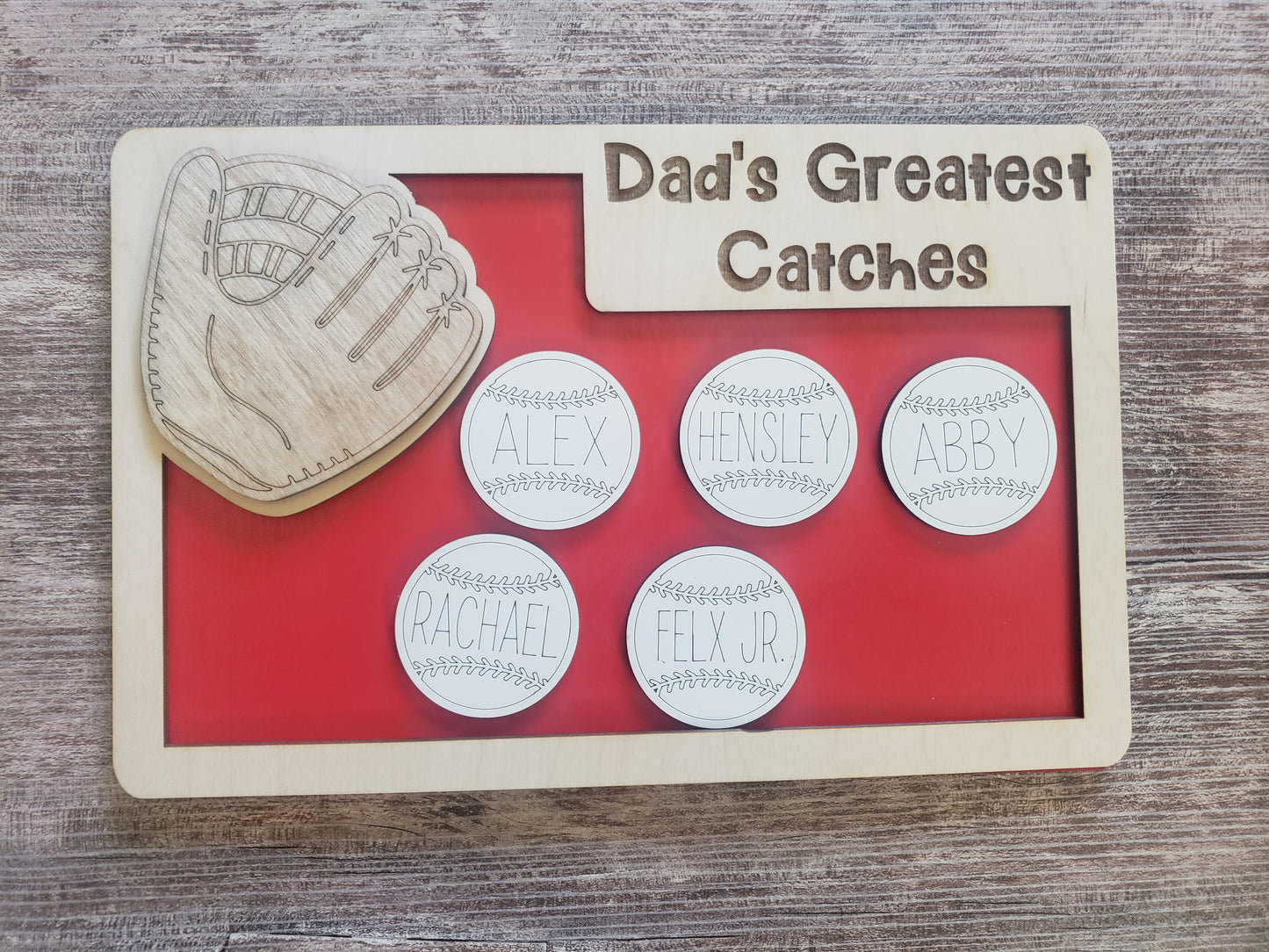 Baseball Softball Greatest Catches Father's Day Sign Personalized