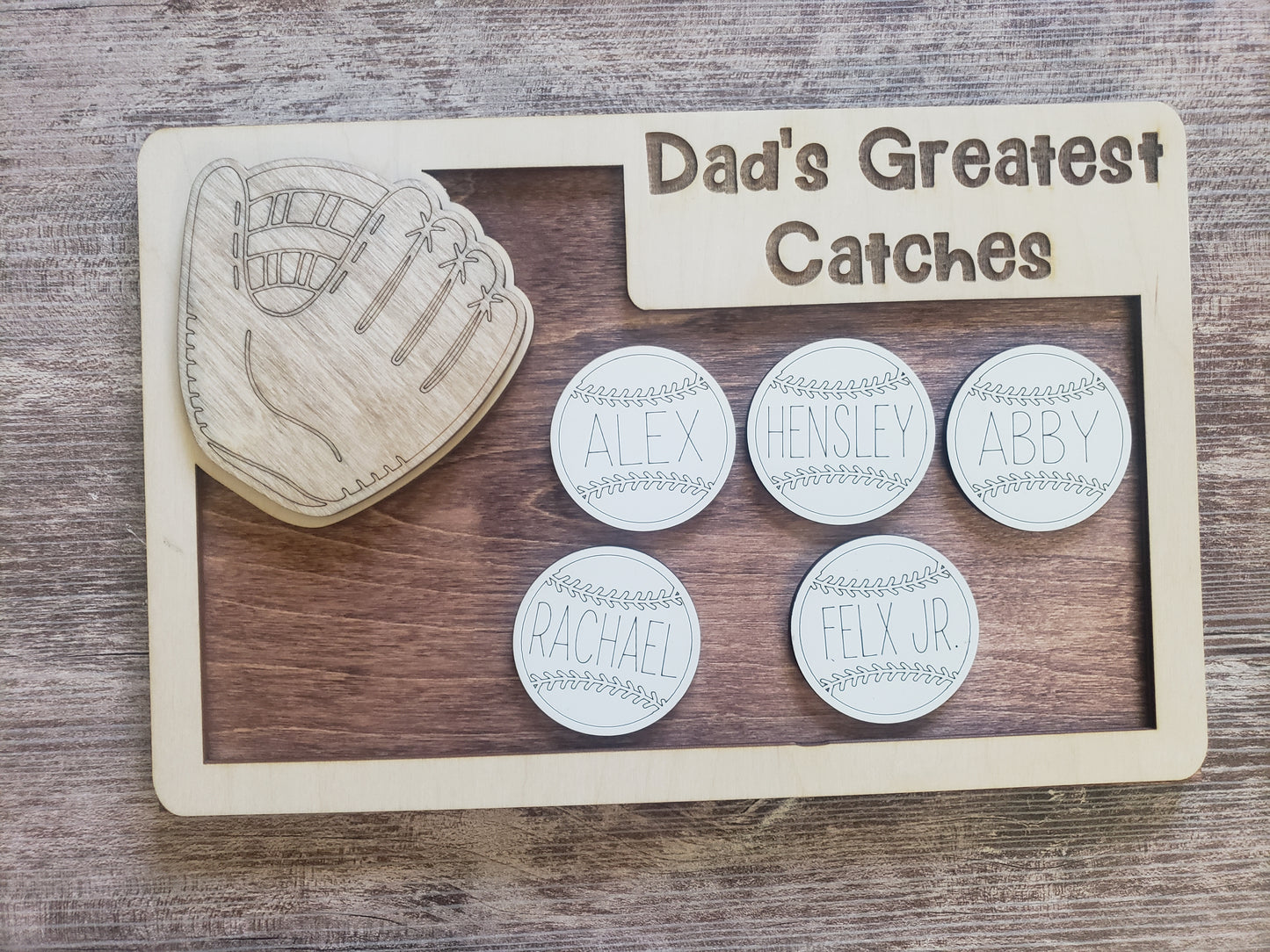 Baseball Softball Greatest Catches Father's Day Sign Personalized