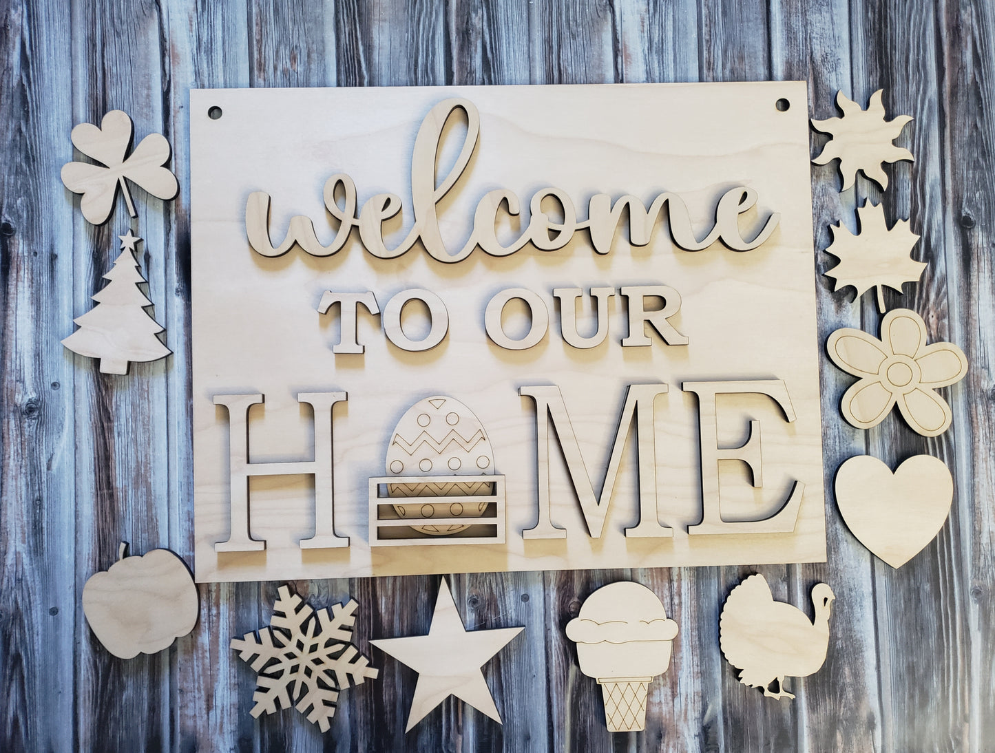 Welcome to our home interchangeable sign