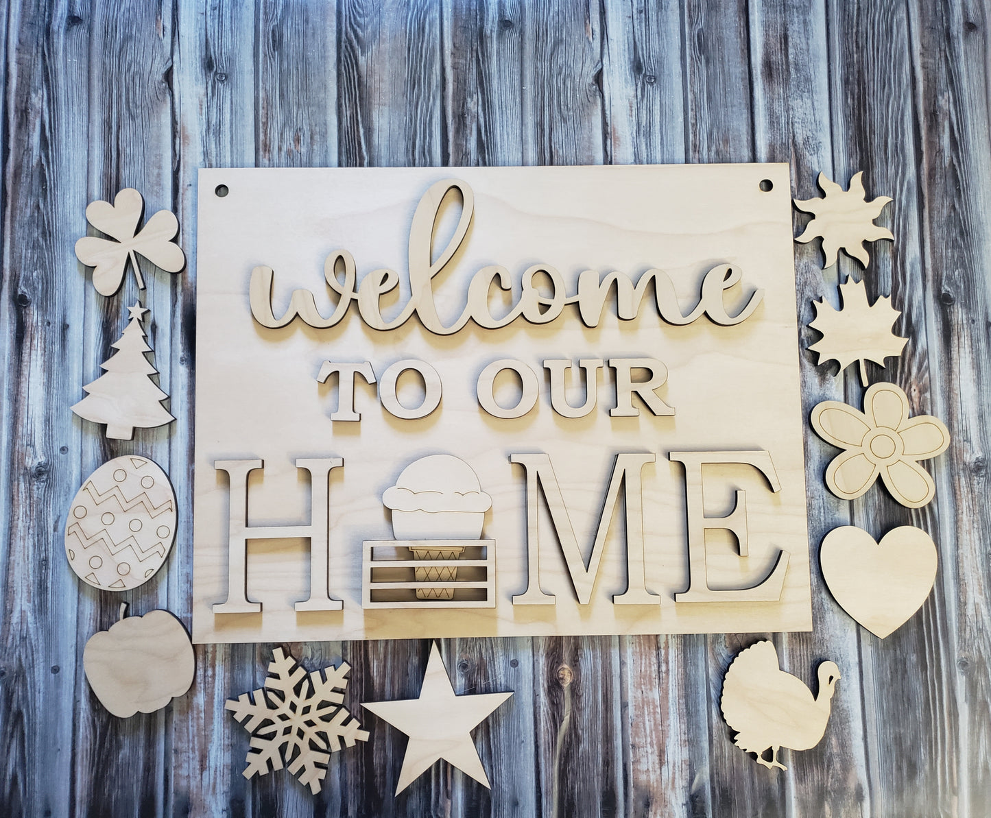 Welcome to our home interchangeable sign