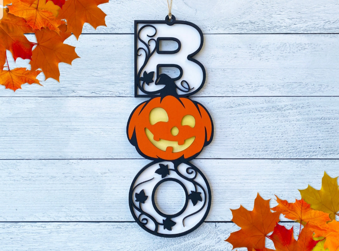 Boo Halloween Signs