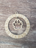 Paw Print Ornaments Personalized