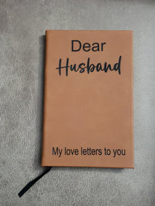 Leatherette Journal Love letters Personalized