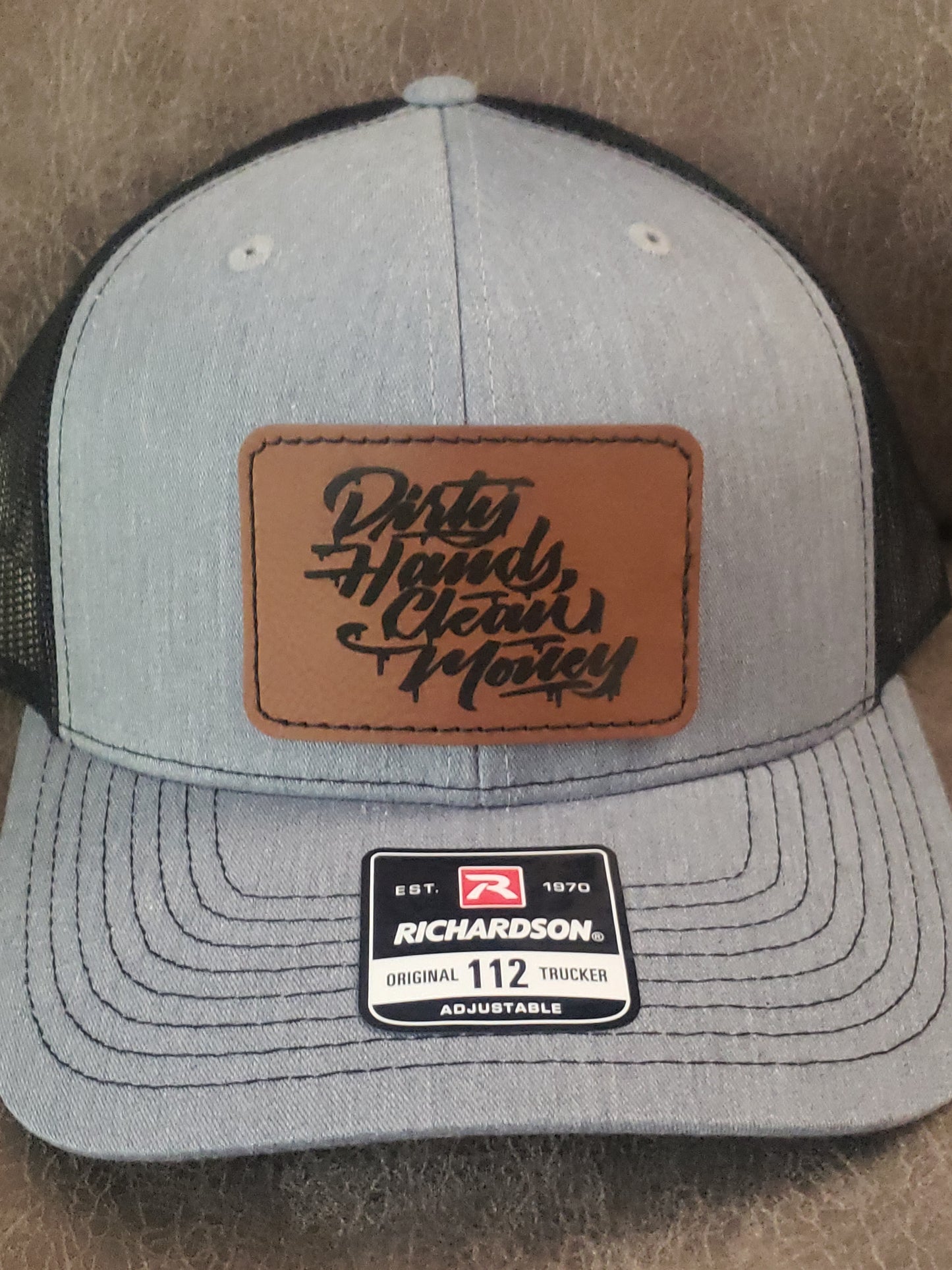 Richardson 112 Hats Dirty Hands Clean Money Work Lineman Welding