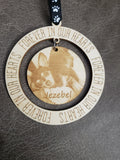 Forever in our hearts pet engraved ornament personalized Memorial