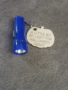 Halloween keychain with small flashlight sold in increments of 5