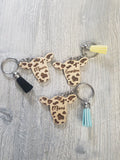 Mama Personalized Cow Head Keychains
