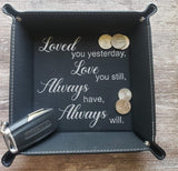 Leatherette Trays Multiple Options Personalized