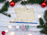 Triple Stocking Paint kit Christmas ornament Personalized