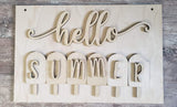 Hello Summer Popsicle Sign