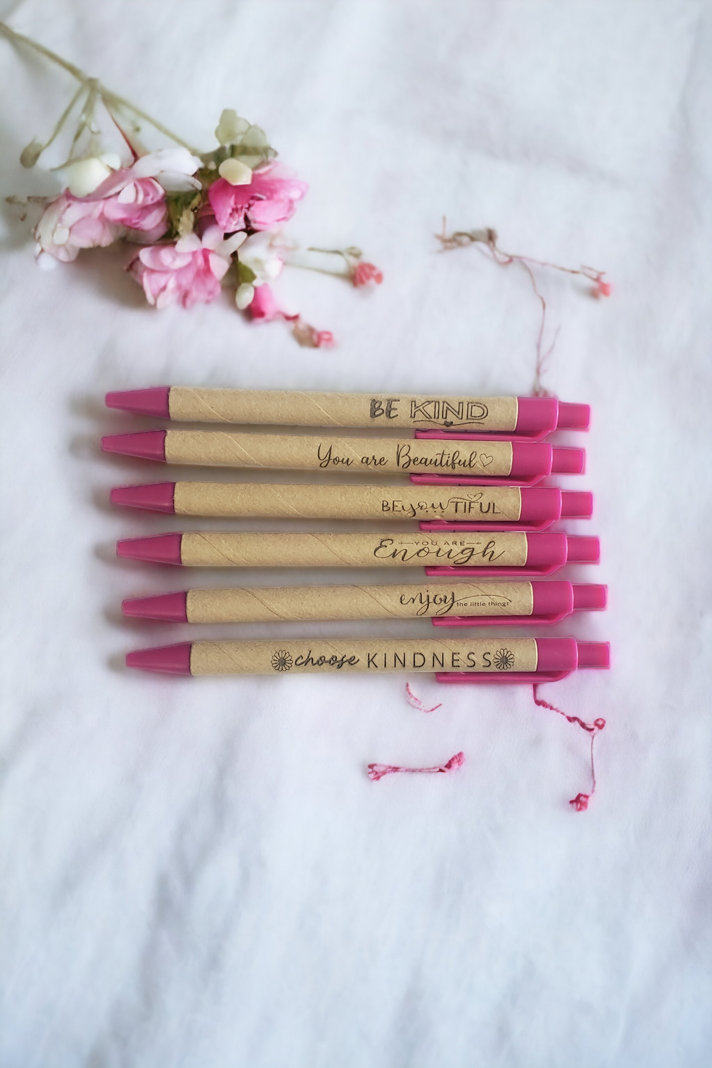 Cardboard Pens Pink set of 6