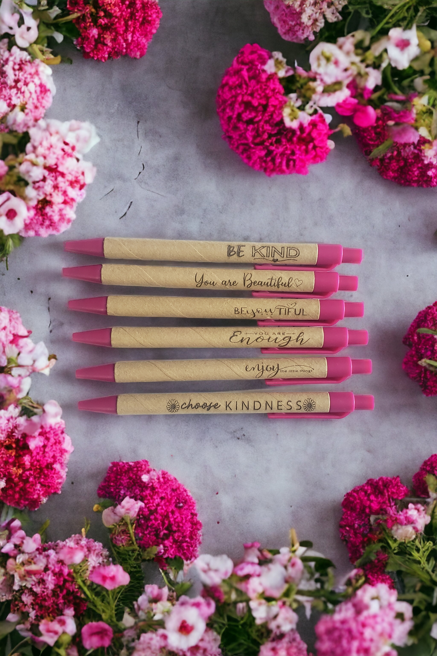 Cardboard Pens Pink set of 6