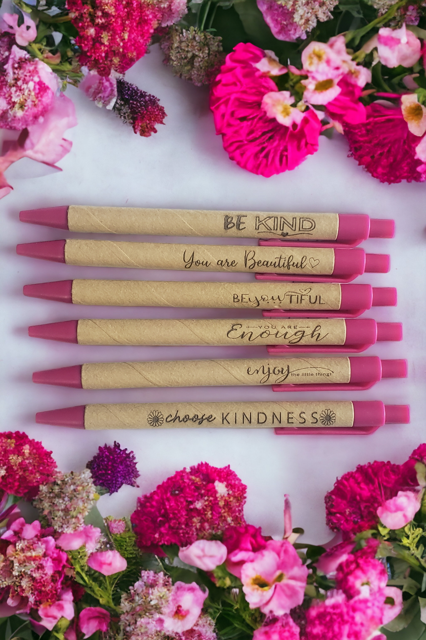 Cardboard Pens Pink set of 6