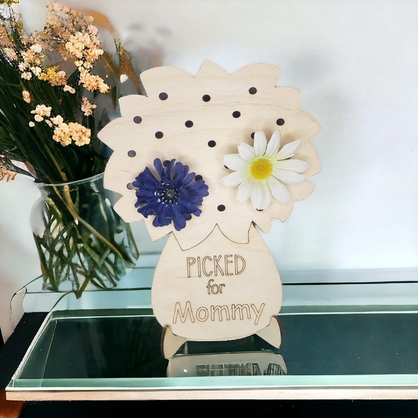 Picked for Mommy Flower Holder Personalized Mother's Day