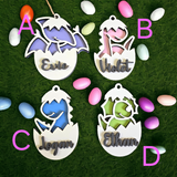 Dinosaur Easter Basket Tags Personalized