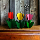 Wood tulips set of 3 unfinished