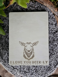 I love you deer-ly handprint sign Happy Father's Day 2024