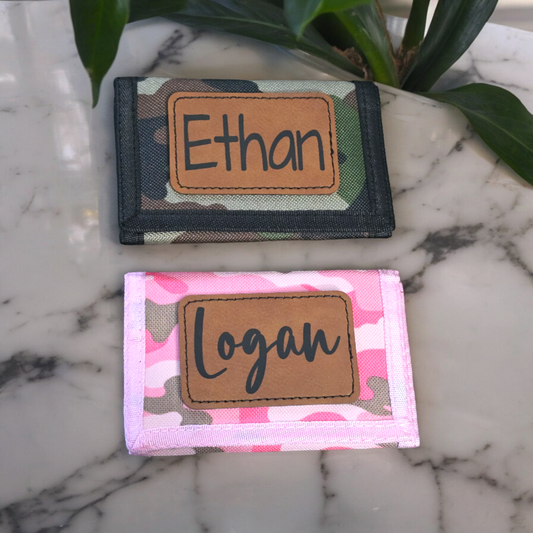 Kids camo wallets Personalized