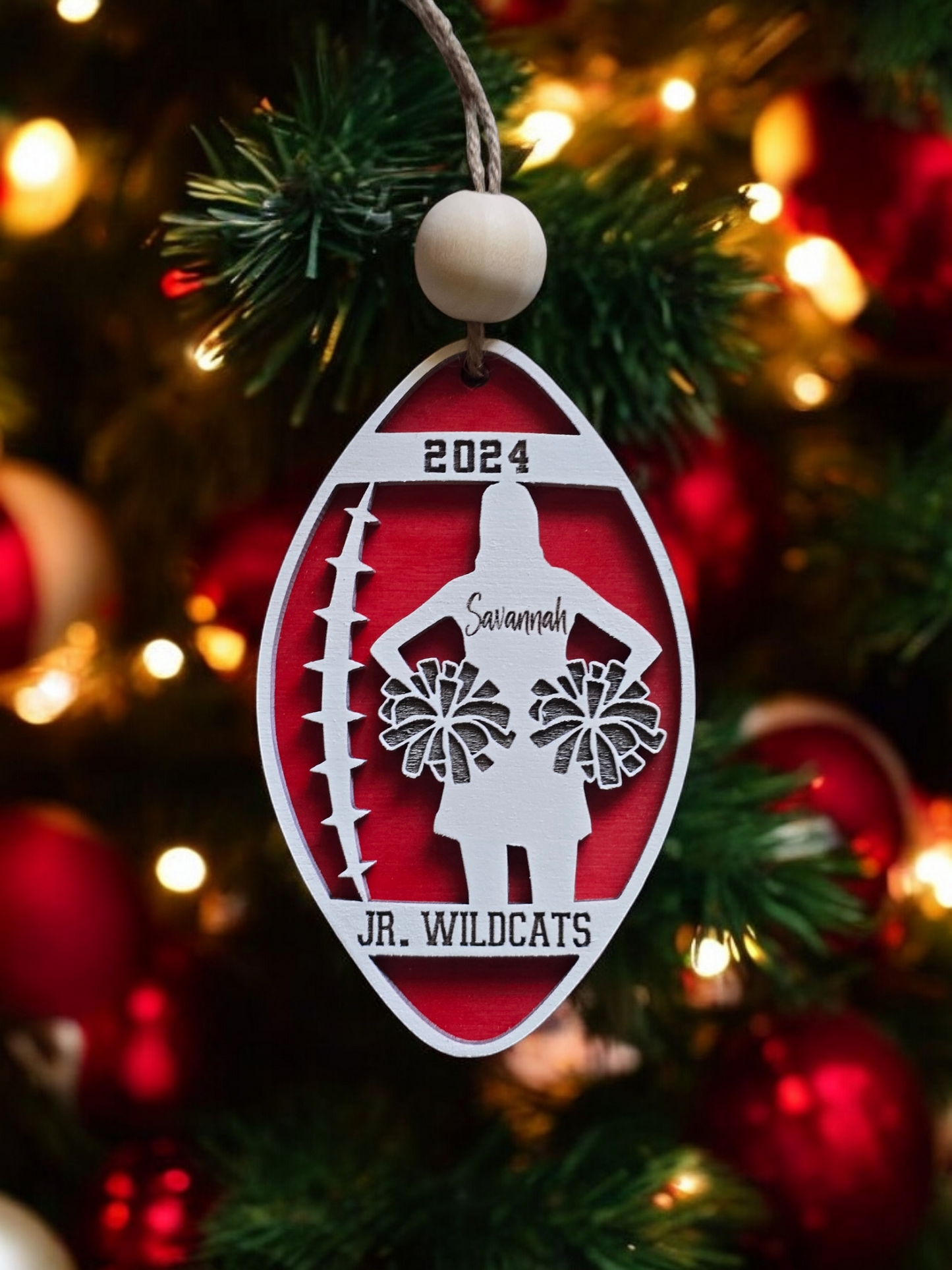 Sports Set 4 Christmas Ornaments Personalized