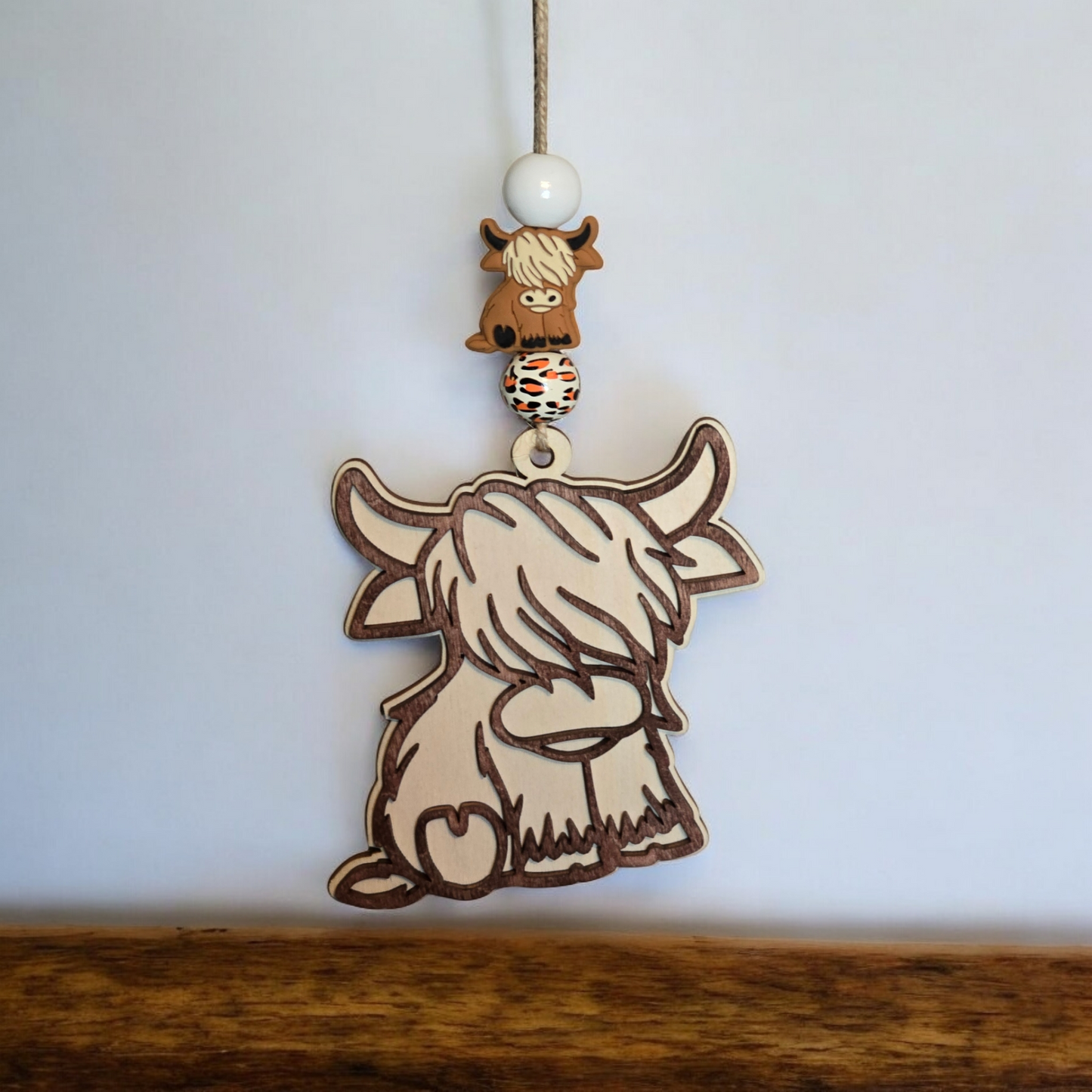 Highland Cow Christmas Ornament