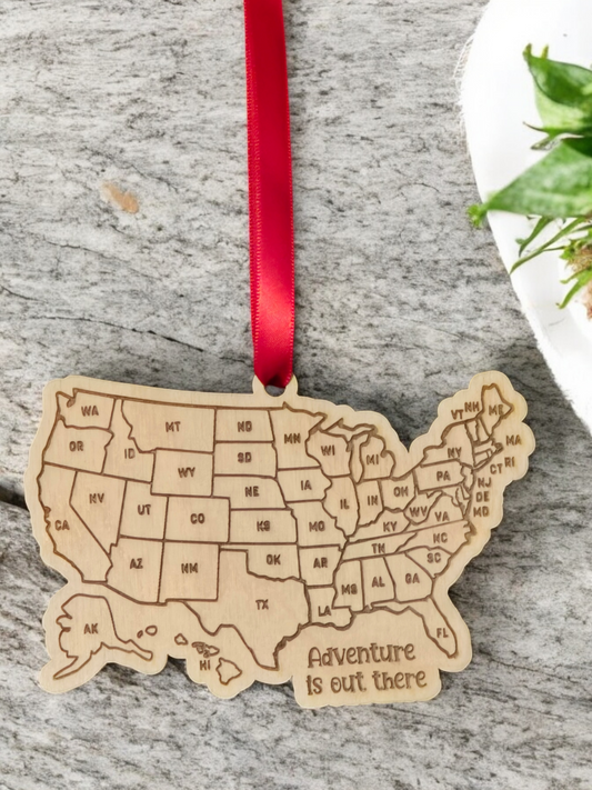 Adventure is out there Ornament personalized