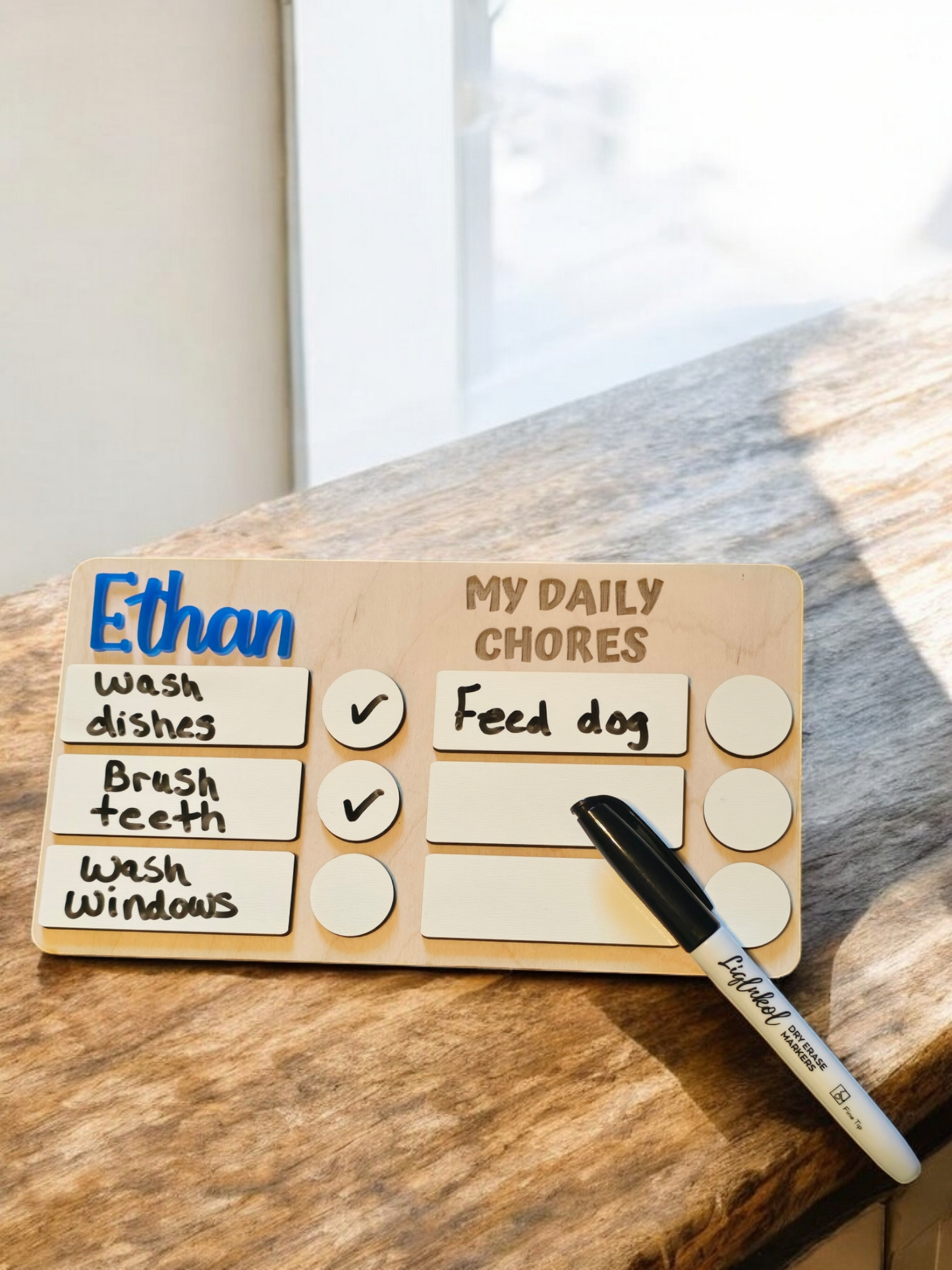 Chore chart personalized with name