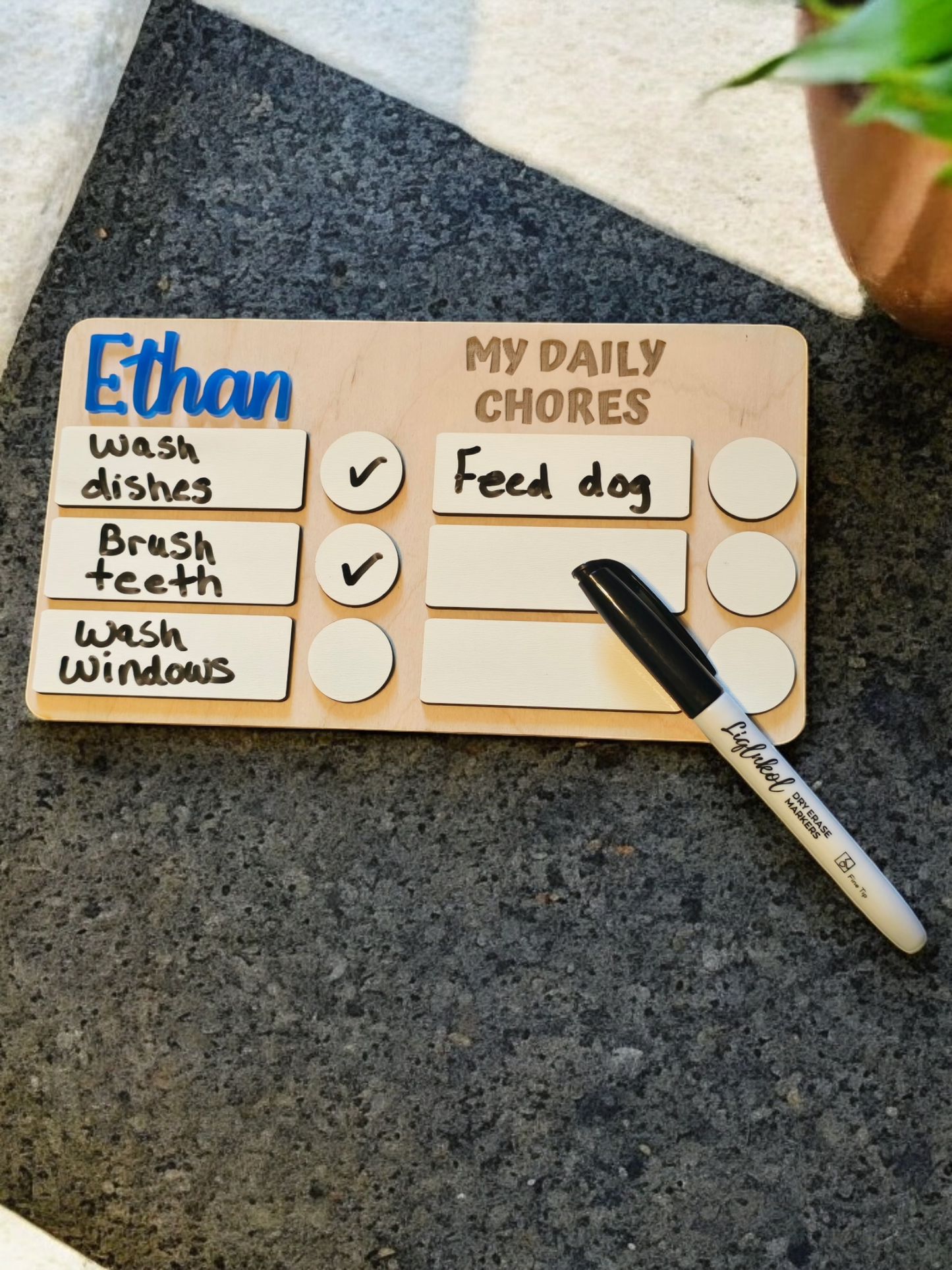 Chore chart personalized with name