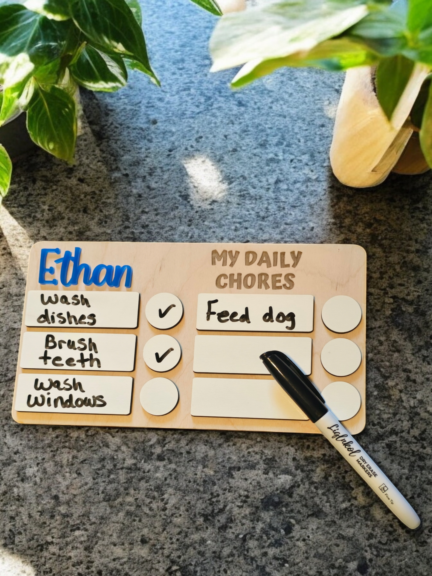 Chore chart personalized with name