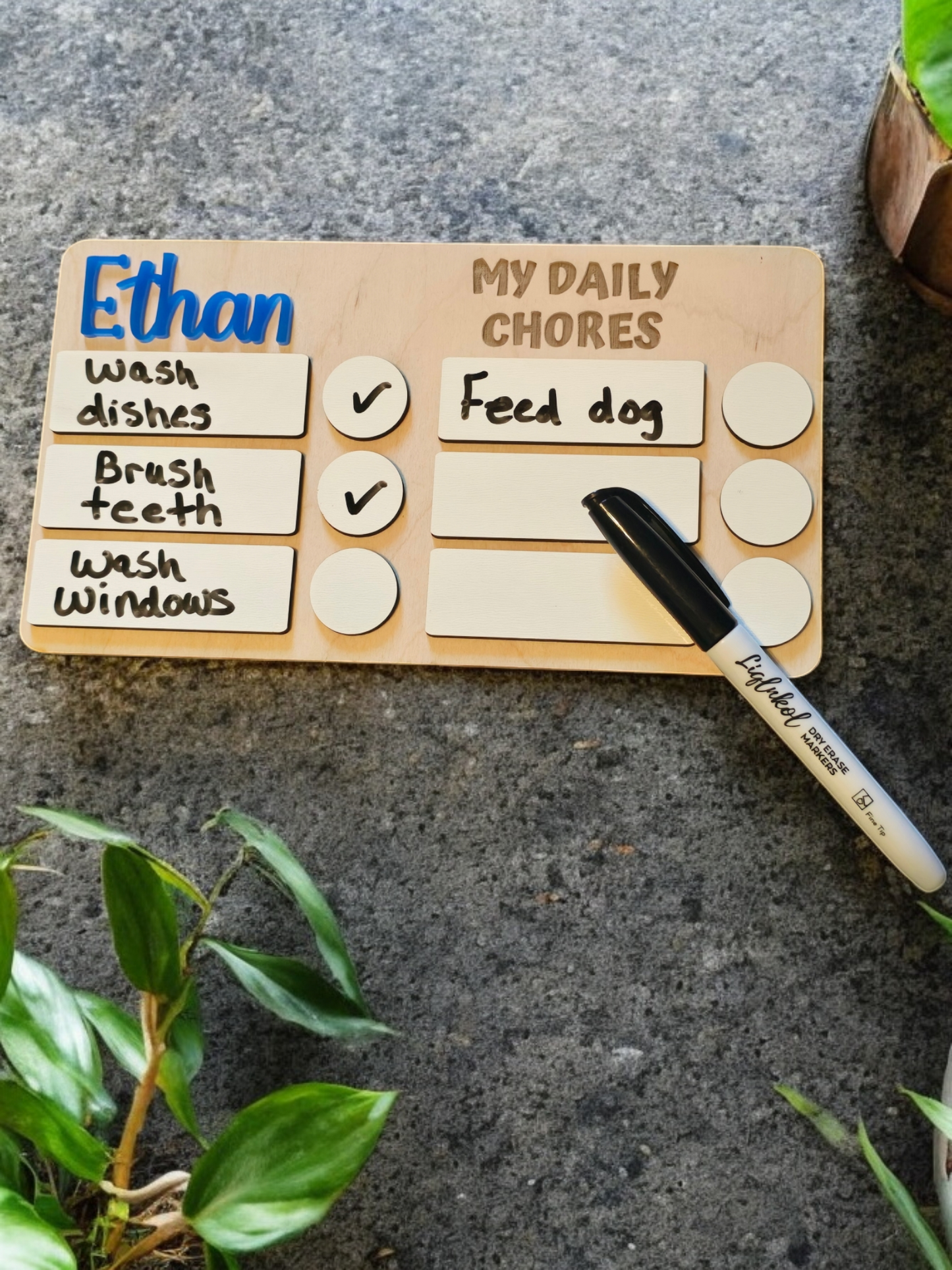 Chore chart personalized with name