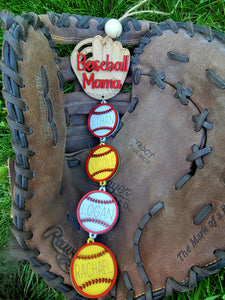 Baseball Mama with mitt and baseball / softball Personalized