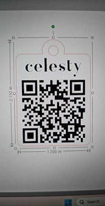 Celesty QR keychains Personalized