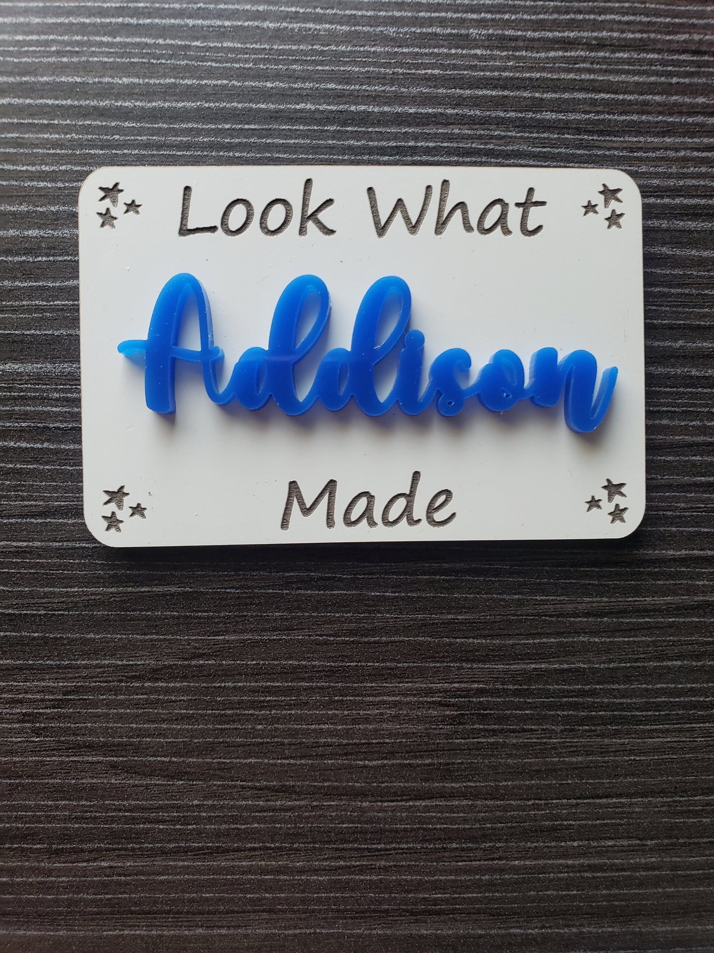 Look what I made magnets whiteboard and acrylic Personalized