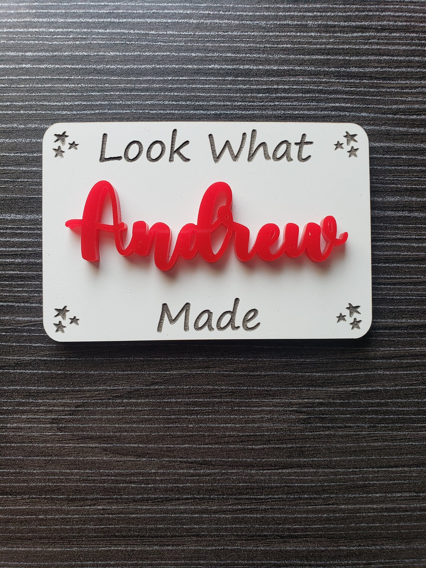 Look what I made magnets whiteboard and acrylic Personalized