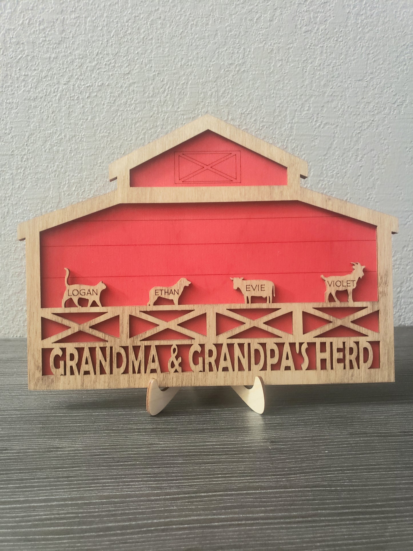 Personalized Barn Farm Sign with Animals