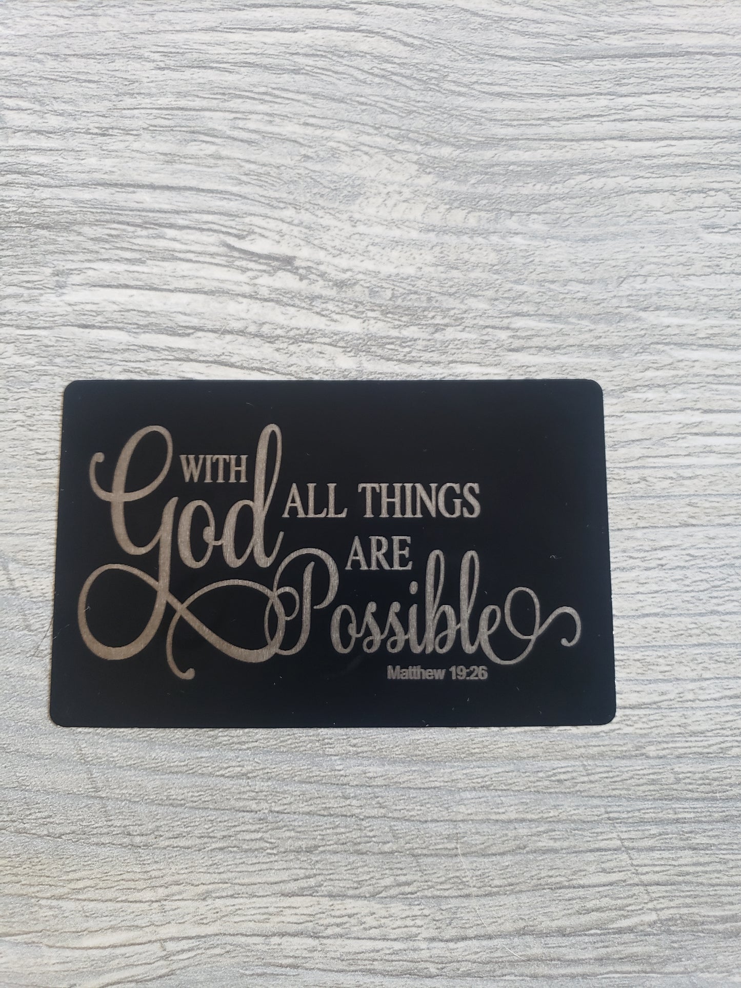 Aluminum cards with quotes Personalized for galaxy card