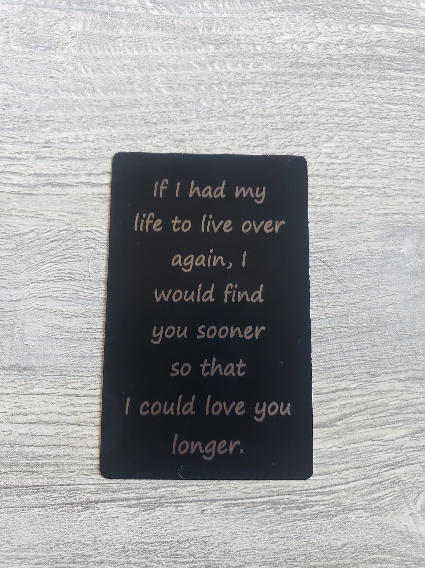 Aluminum cards with quotes Personalized for galaxy card