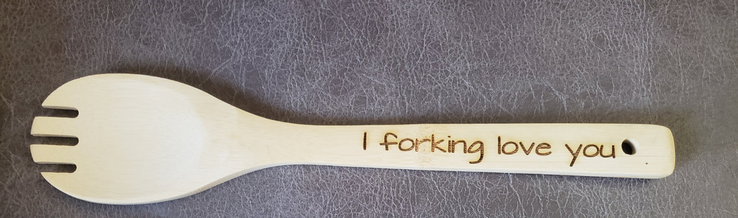 Wooden Spoon & Fork & Spatula Decoration