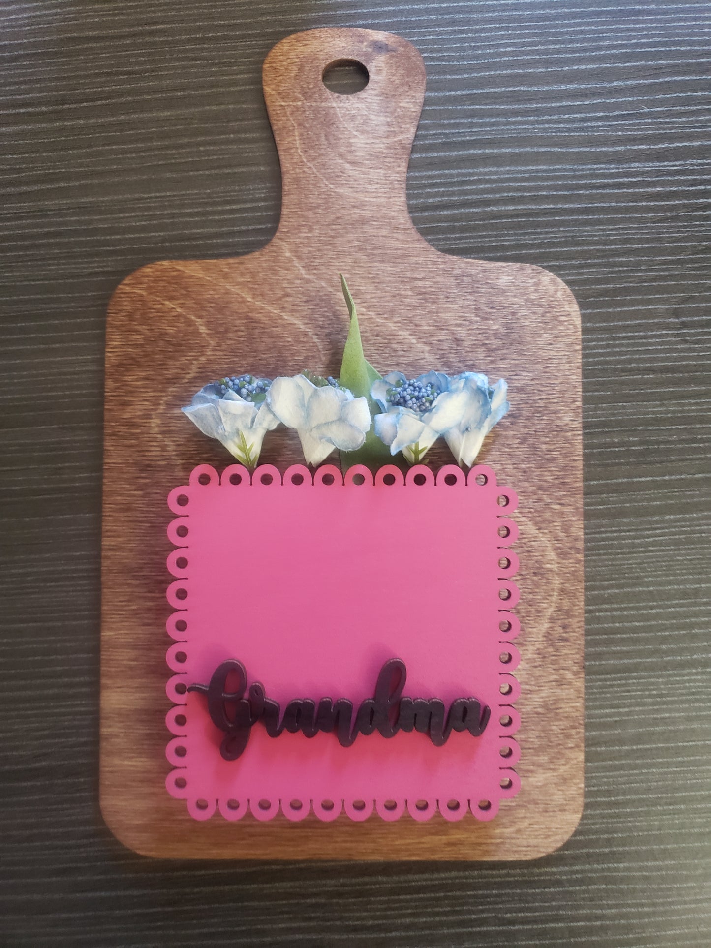 Cutting Board Flower Display Personalized