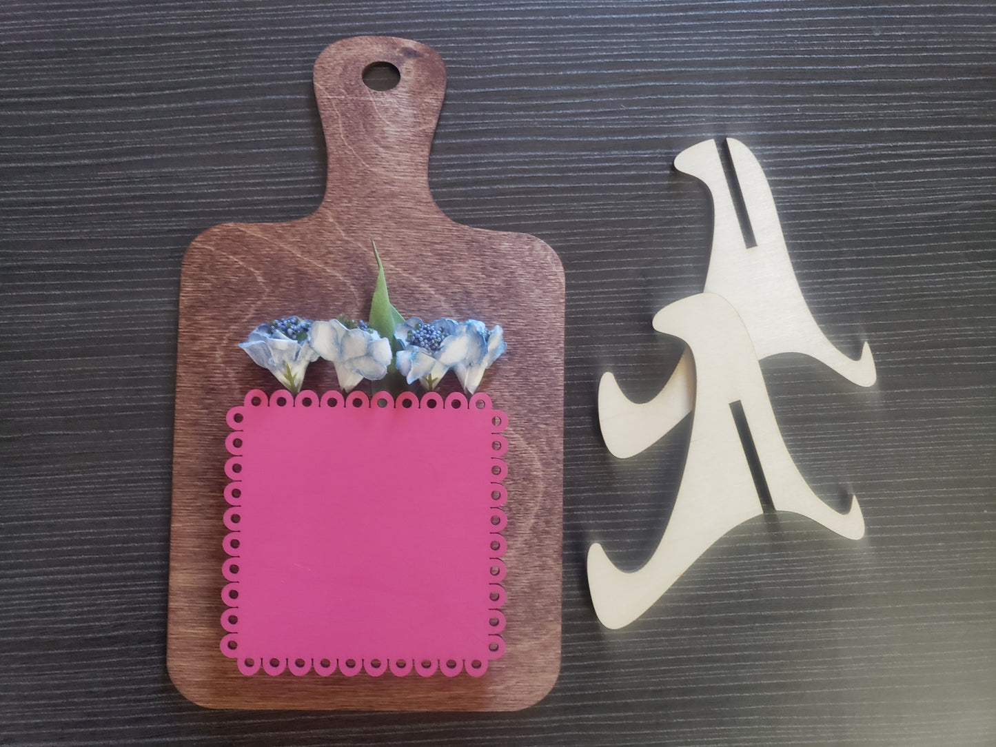 Cutting Board Flower Display Personalized