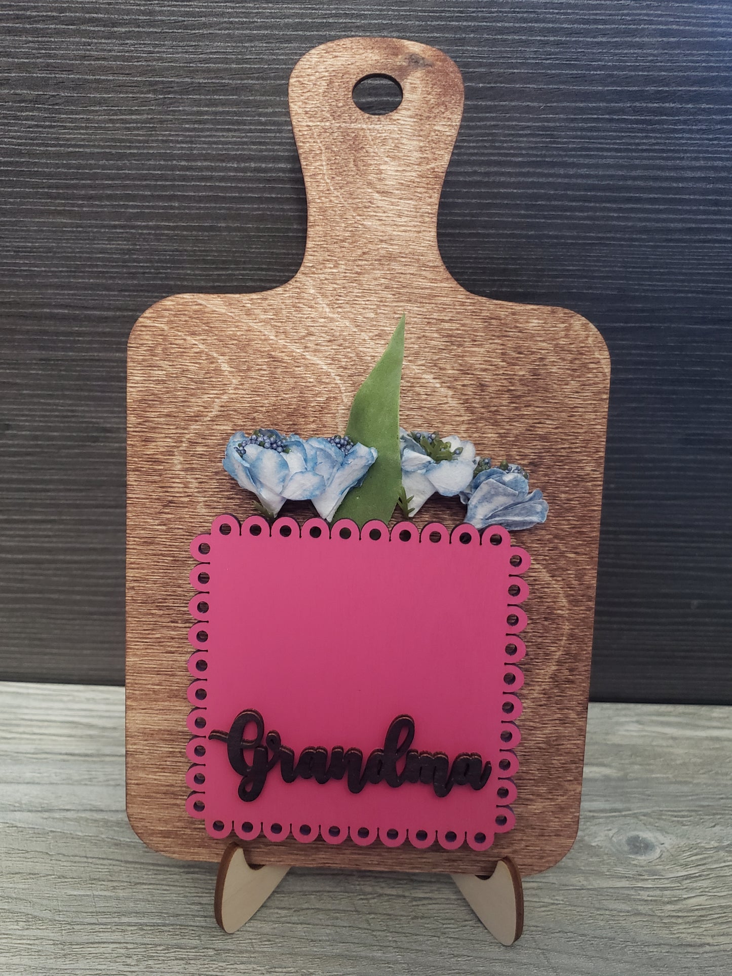 Cutting Board Flower Display Personalized