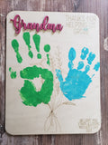Mother's Day Flower Handprint Sign Personalized