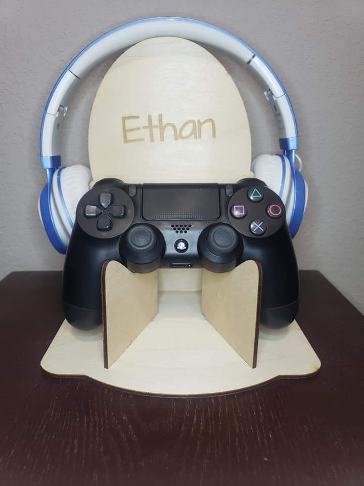 Game Controller and Headset Holder Personalized