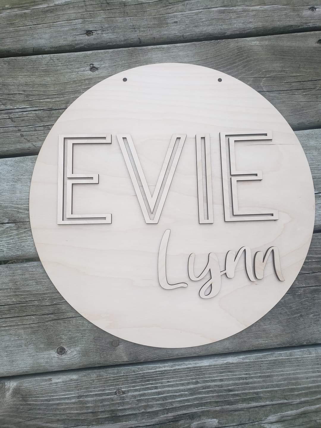 Name Round Baby Sign Personalized