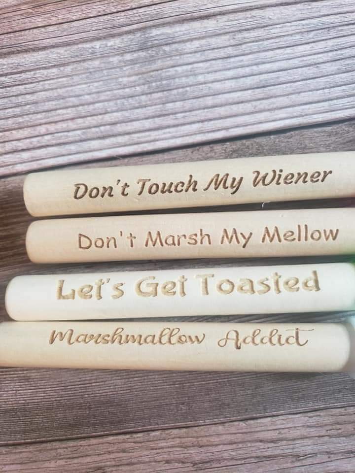 Marshmallow Roasting Sticks Smore Personalized