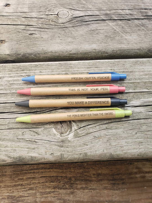 Cardboard Pens Personalized