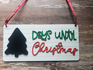 Days until Christmas Sign